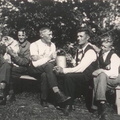 Vasemmalta Väinö Virtanen, Hugo Selkee, Arvo Leivo ja Sulo Koivisto